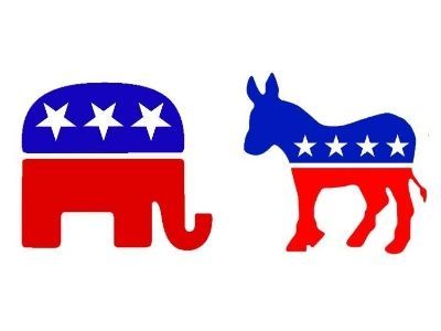 Символы Республиканской и Демократической партий США. Коллаж: Каспаров.Ru