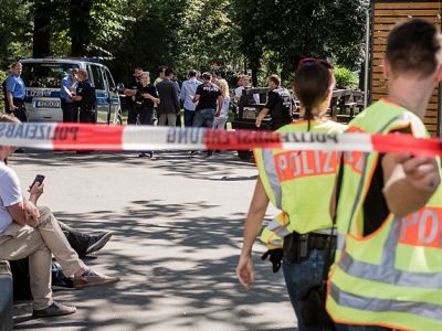 Германская полиция на месте гибели Хангошвили. Фото: mnews.world