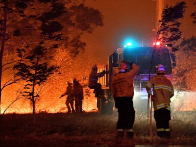 Пожарные вырубают деревья. Фото: AFP / Getty Images
