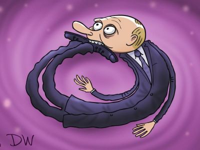 Путин-уроборос. Карикатура С.Елкина: dw.com