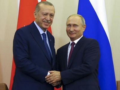 Реджеп Тайип Эрдоган и Владимир Путин. Фото: Агентство "Анадолу"