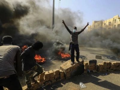 Протесты против госпереворота в Судане 25.10.2021. Фото: t.me/africanists